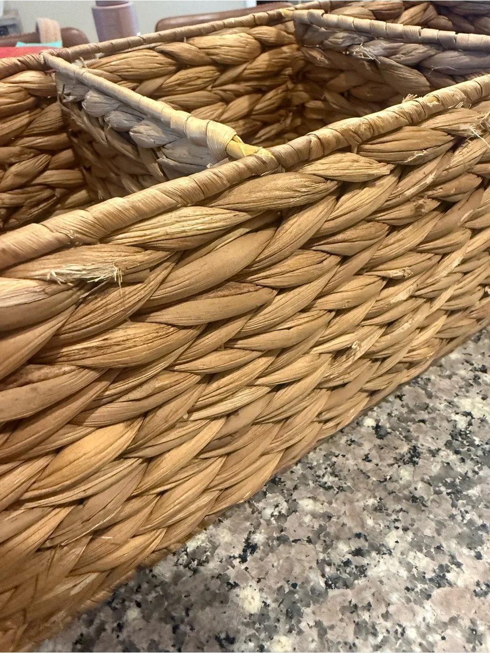 3 Compartment Wicker Storage Basket
